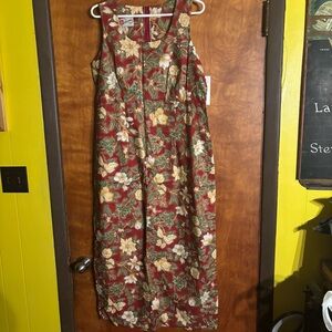 VINTAGE HILO HATTIE Hawaiian Maxi Dress Tropical Floral Size 16 BNWT